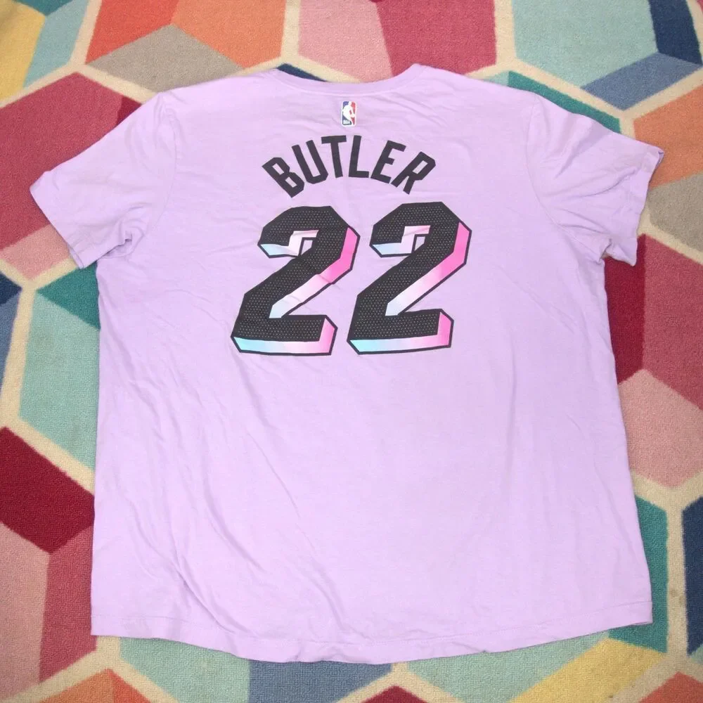 Jimmy Butler‎ #22 Miami Heat Nike Vice City Edition Player Neon T-Shirt Men's XL